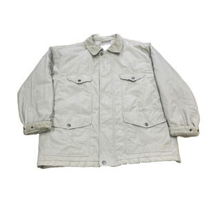 Vintage Faded Glory Workwear Jacket Barn Coat Chore Men’s Large Beige Quilted